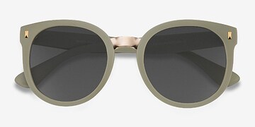 Matte Olive Vedette -  Plastic, Metal Lunettes de soleil