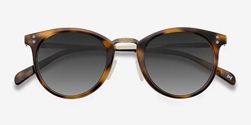 Caramel Sun Nostalgia -  Vintage Acetate, Metal Lunettes de soleil