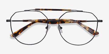 Black Tortoise Coxon -  Vintage Métal Lunettes de vue