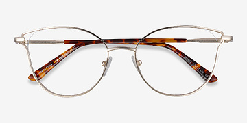 Doré Trance -  Mode Métal Lunettes de vue