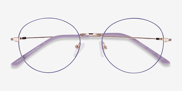 Purple & Gold Arbus -  Coloré Métal Lunettes de vue