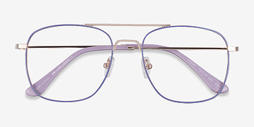 Purple & Gold Perry -  Vintage Métal Lunettes de vue