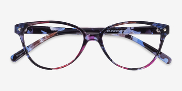 Pink Floral Dame -  Vintage Plastique Lunettes de vue