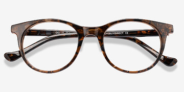 Brown Floral Delle -  Acétate Lunettes de vue