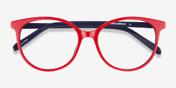 Red & Navy Patriot -  Coloré Acétate Lunettes de vue