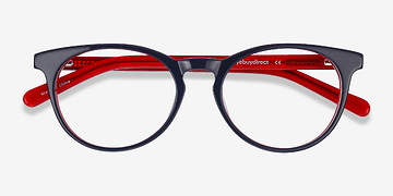 Navy & Red Tradition -  Coloré Acétate Lunettes de vue
