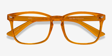 Clear Orange Hope -  Coloré Plastique Lunettes de vue