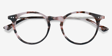 Pink Tortoise Luminous -  Vintage Acetate, Metal Lunettes de vue