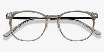 Clear Gray Savvy -  Légèreté Acetate, Metal Lunettes de vue
