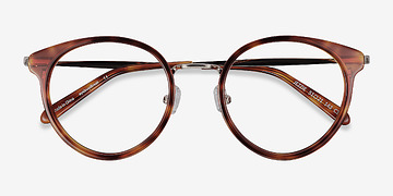 Tortoise & Gold Jezzie -  Vintage Acetate, Metal Lunettes de vue