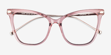 Clear Pink Domy -  Mode Acetate, Metal Lunettes de vue