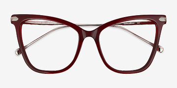 Burgundy Domy -  Mode Acetate, Metal Lunettes de vue