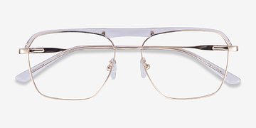 Clear & Gold Dynamo -  Acetate, Metal Lunettes de vue