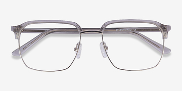 Clear Gray & Silver Break -  Acetate, Metal Lunettes de vue