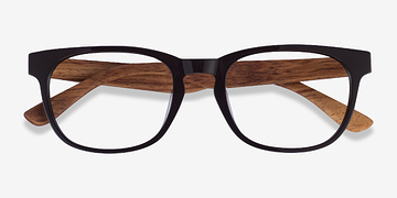 Dark Brown & Wood Tongass -  Bois mixte Lunettes de vue