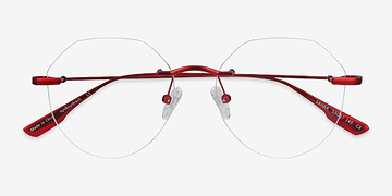 Rouge Sahar -  Mode Métal Lunettes de vue