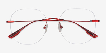 Rouge Lisa -  Mode Métal Lunettes de vue