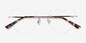 Or rose Love -  Métal Lunettes de vue