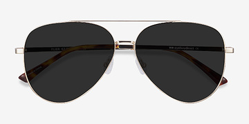 Doré Flier -  Vintage Métal Lunettes de soleil