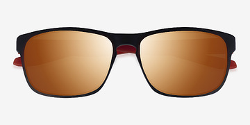 Matte Black Orange Kick -  Plastique Lunettes de soleil