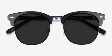 Noir Strata -  Vintage Acetate, Metal Lunettes de soleil