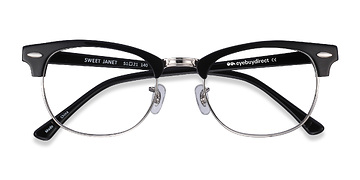 Black Silver Sweet Janet -  Mode Acetate, Metal Lunettes de vue