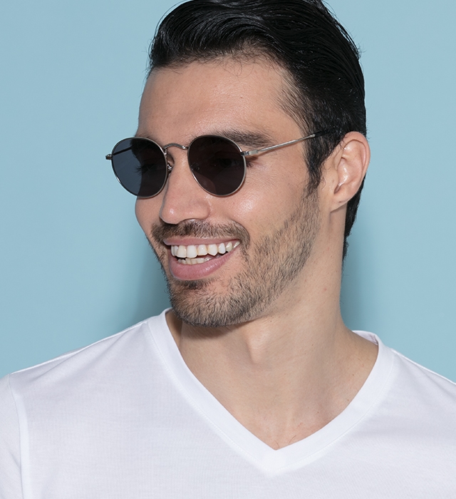 Gray-Round-Sunglasses for Men