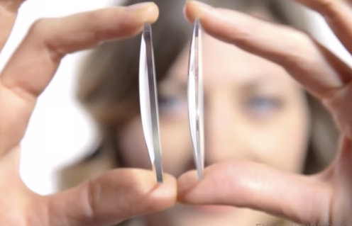 Comparaison d'épaisseur de verre